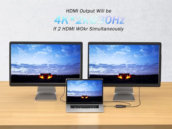 4K@30Hz for Dual HDMI