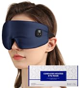 Aroma Season Silk Heated Eye Mask Cordless, 1500mAh Warm Eye Compress for Dry Eyes, Blepharitis, ...