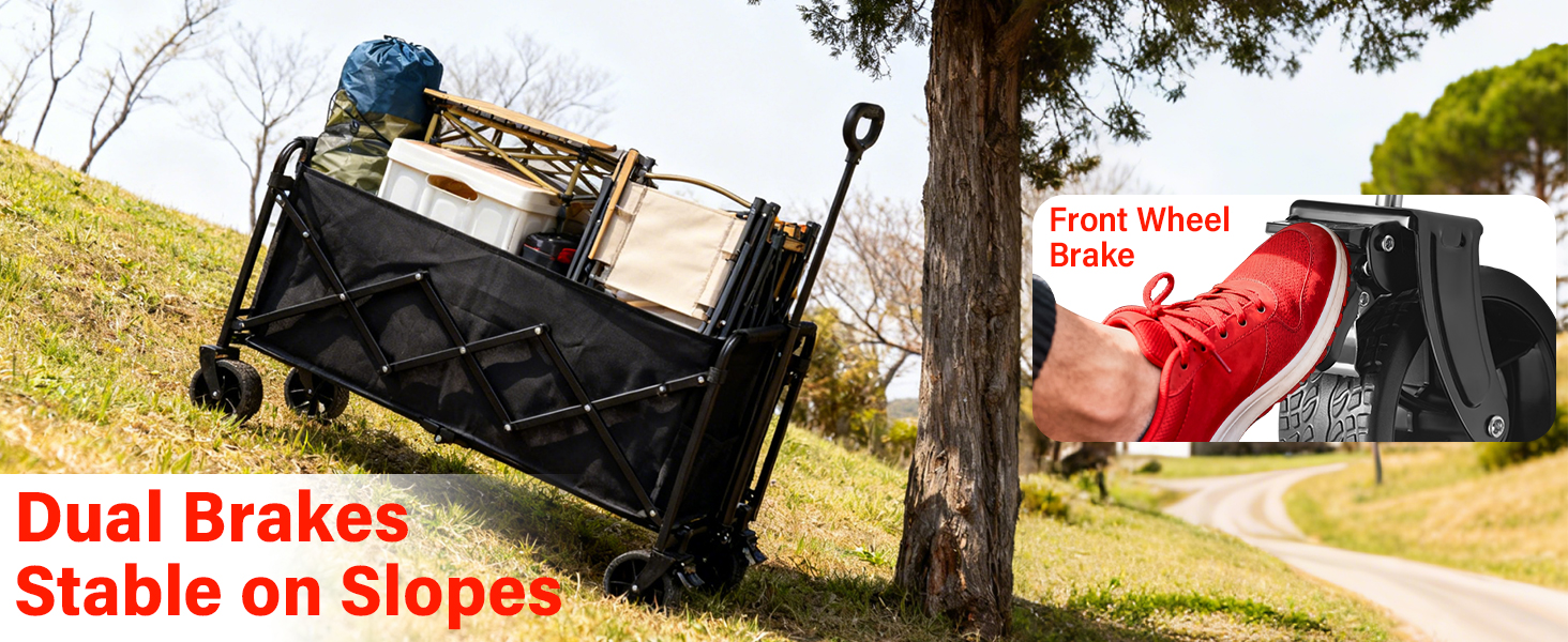 Collapsible Wagon with brakes