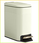 6L/1.6 Gallon Beige Trash Can