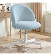 NEO Chair Office Vanity Chair with Wheels Comfy Desk Chair for Girls Cute Computer Small Armless ...