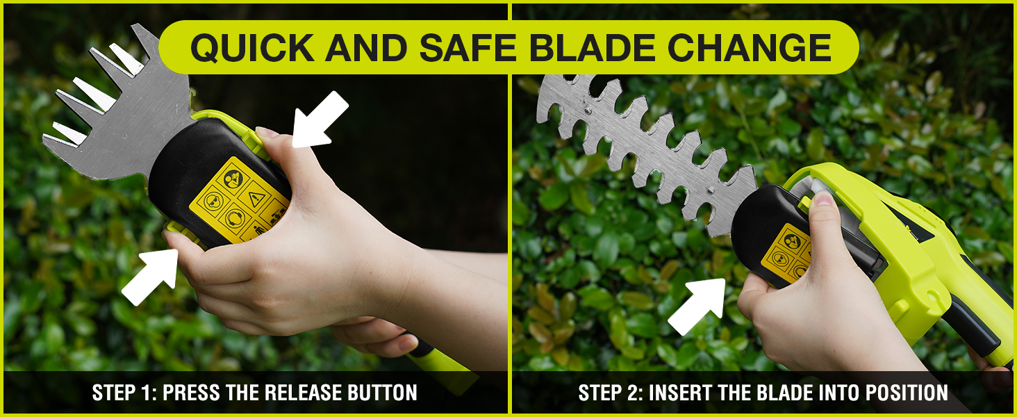 quick and safe blade change