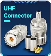 wlaniot SO239 Connectors Crimp SO-239 UHF Female Jack Solder Coax Connector for RG58 LMR195 RG400...