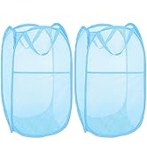 Larpur Pack of 2 Pop up Laundry Hampers, Collapsible Laundry Baskets, Portable Mesh Clothes Hampe...