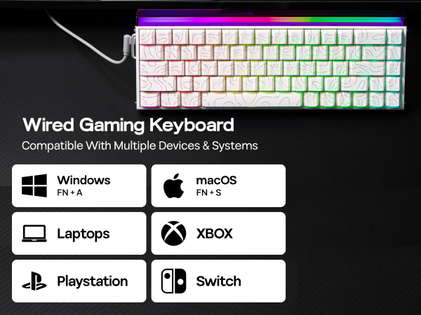 Wired Magnetic Gaming Keyboard