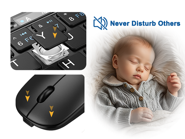 slient keyboard and mouse