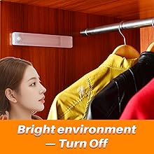 Under Cabinet Lights, Rechargeable Motion Sensor Light Indoor, Stick on LED Magnetic Closet Light