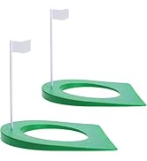 Golf Putting Cup and Flag Putt Training Hole All-Direction Surface Regulation Practice Cups for M...