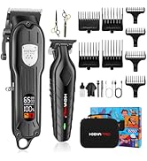 HIENA PRO Professional Hair Clippers for Men Rechargeable Barber Clippers &amp; Trimmers Set, Hair Cl...