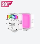 ULANZI VL49 RGB Video Lights White, LED Camera Light 360° Full Color Portable Photography Lightin...