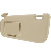 Mobestech Beige Driver Side Sun Visor with Mirror Replacement Car Interior Sun Protection Visor w...