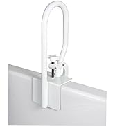 Carex White Bathtub Rail - Grab Bars for Bathroom, Bathtubs &amp; Showers - Side Hand Grip Railing &amp; ...
