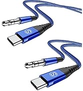 USB C to 3.5mm Audio Aux Cable 4ft 2-Pack, sweguard USB Type C to 3.5mm Headphone Car Stereo Cord...