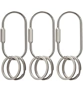 Gold Brass Key Rings, Purse Bag Charms for Handbags, Screw Lock Key Organizer, Carabiner Keychain...