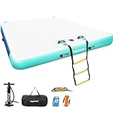 FBSPORT Inflatable Floating Dock, 10ft 8ft 6ft Inflatable Air Dock Platform for Lake Floating Isl...