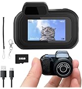 Mini Keychain Camera, Retro Camera with 32GB Card, Digital Camera 6 Filters, Compact Vintage Vide...