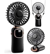coldSky Portable Handheld Fan, 4000mAh Battery Operated 3 in 1 Multifunction Personal Travel Fan ...