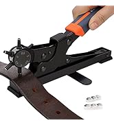 KingTool Desktop Leather Hole Punch Set, Super Heavy Duty Rotary Puncher, Multi Hole Sizes Maker ...