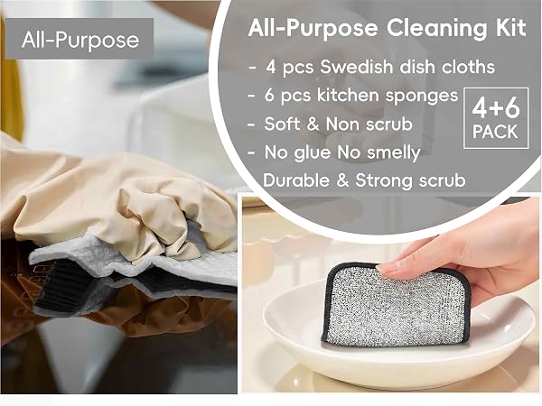 Sponges Kitchen Dish Sponge Kitchen Sponges for Washing Dishes Cleaning Sponge Cleaning Supplies
