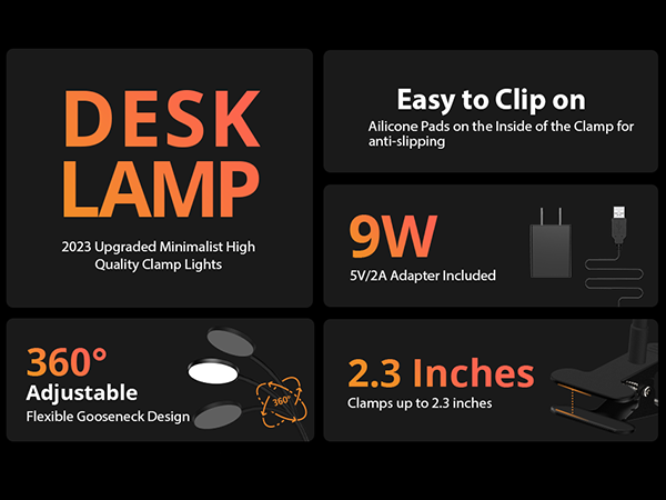 desk lamp clip on