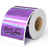 BESTIKER 2.25 x 1.25 Inch Holographic Thermal Sticker Labels Purple, 500pcs Printable Rectangular...