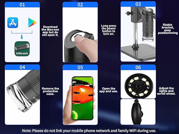 Digital Microscope, Skybasic 50X-1000X Magnification Portable Handheld Microscopes