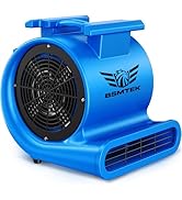 BSMTEK Air Mover Blower Fan, Industrial 1.5HP MAX10000CFM Monster Floor Blower Carpet Dryers - 3 ...