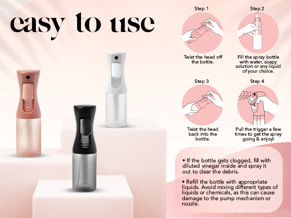 plant misters for inside water bottle for hair micromist spray bottle 360 mist sprayer spritz women
