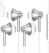 VUM 14-Strand Pure Copper HiFi Stereo Wired Earbuds with Ultra Clear Calls Mic and Volume Control...