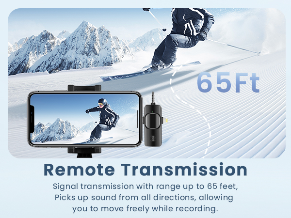 3 in 1 Mini Microphone,Wireless Lavalier Microphones for iPhone Android Camera USB-C,2.4G 