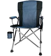 Anmiro Folding Camping Chair with Cup Holder and Storage Bag, Heavy Duty Support 400 LBS, Oversiz...