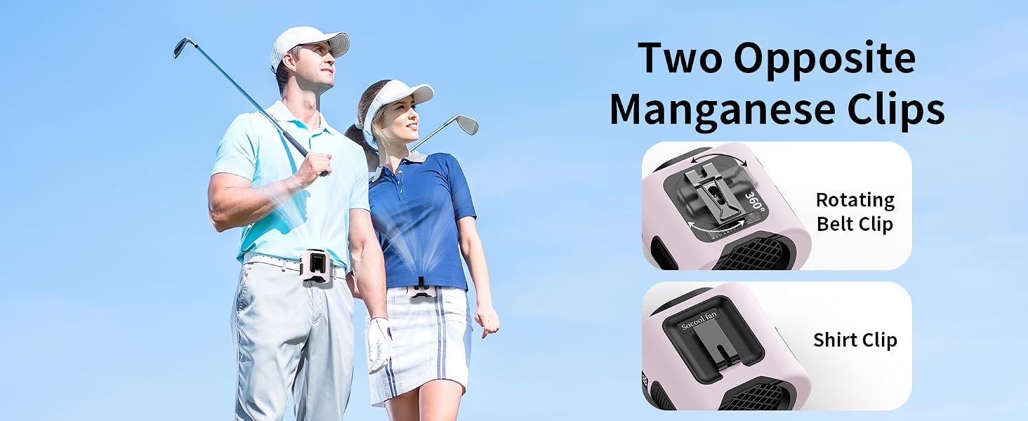 belt fan clip on waist portable cooling fan