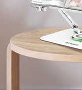 ACIsland Acrylic Book Stand for Reading-Adjustable Holder with 360° Rotating Base &amp; Page Clips- F...