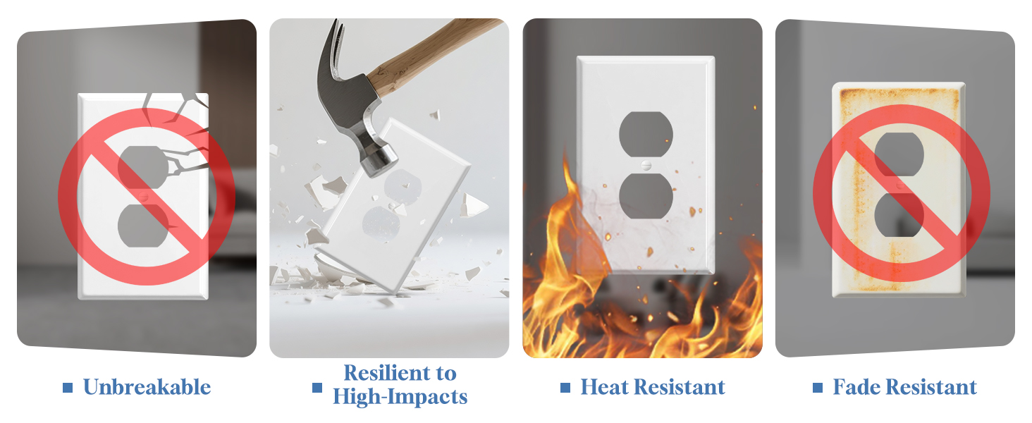 Oversized Duplex outlet covers wall plate