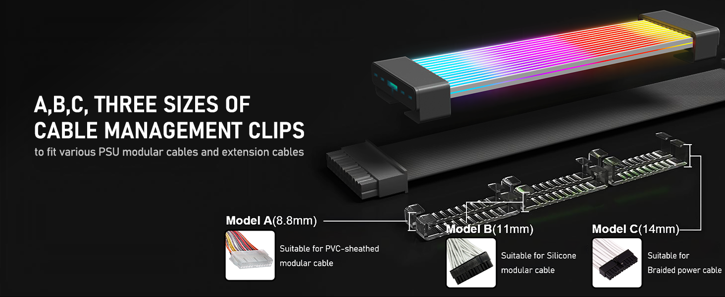 RGB PSU Extension Cable Cover Kit