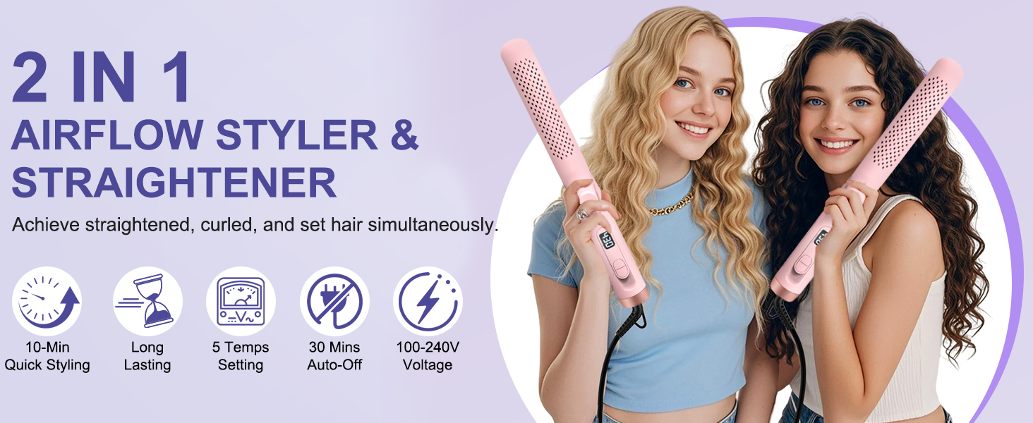 airflow 2 in 1 straightener and curler