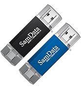 SamData 128GB 2 Pack 2 in 1 OTG USB C + USB Flash Drives USB2.0 Thumb Drives, USB A and USB C Dua...