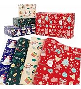EverMerry Christmas Wrapping Paper Set, Xmas &amp; Neutral Wrapping Paper (6 Sheets 29 in. x 41 in.) ...