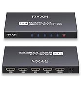 HDMI Splitter 1 in 4 Out 4K@60Hz, HDMI Splitter 1x4 Support HDMI 2.0, YUV 4:4:4, HDCP 2.3, EDID, ...