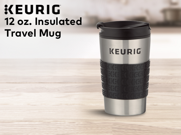 Keurig travel mug, mini travel mug, 12oz travel mug, keurig mug, keurig cup, k-cup pod mug