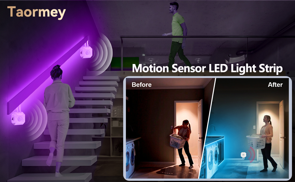 motion sensor led strip bed lights