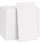 200 Pack Disposable Linen-Feel Guest Towels, Cloth-Like Hand Towels, Soft &amp; Absorbent Airlaid Pap...