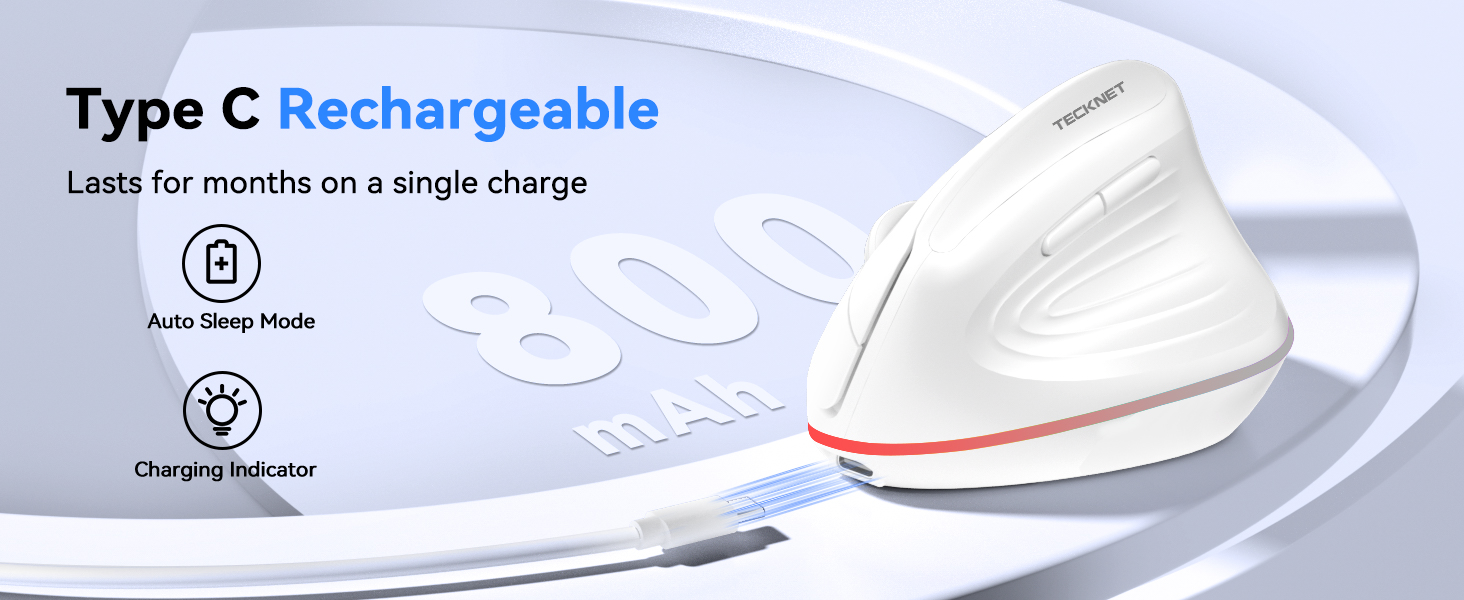 rechargeable ergonomic mouse