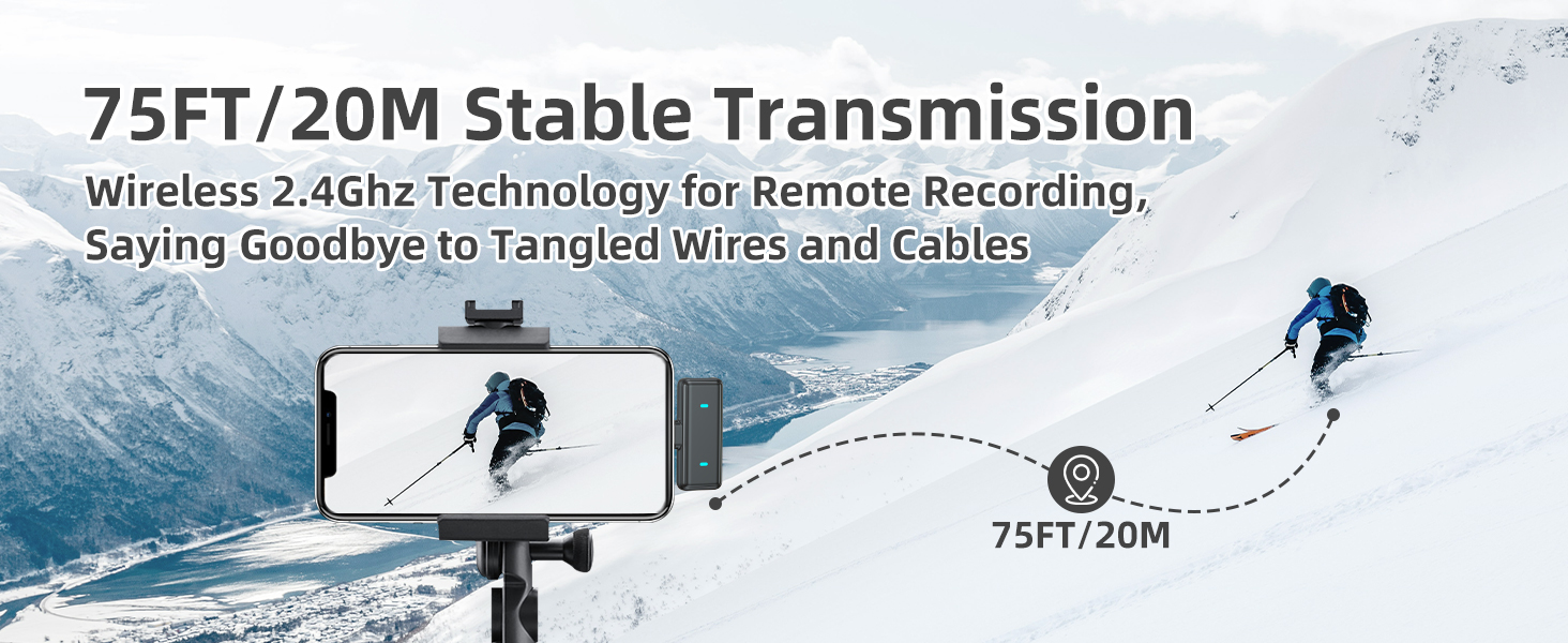 75 feet long range recording mic