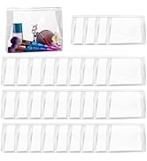 GAWBYET 50 PCS Mini Clear Makeup Bag,Small Clear Zipper Pouch Travel Bag for Toiletries Plastic C...