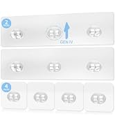 IOMDRWU Elegant Shower Caddy Adhesive Replacement, 6 PCS Strong Waterproof Adhesive Hooks and Str...