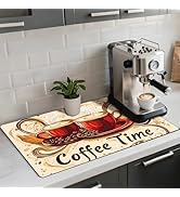 AOHMPT Coffee Mat 17"x32" - Extra Large Absorbent Non Slip Dish Drying Mat,Coffee Bar Accessories...