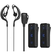 ASHATA Two Way Radio Earpiece,2PCS 400-470MHz Mini Walkie Talkie 2-Way Radio Transceiver &amp; Earpie...