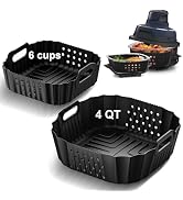HOMELYLIFE Air Fryer Silicone Liners for Ninja Crispi FN101GY/FN101SG/FN101ST, Big Liner for 4 QT...