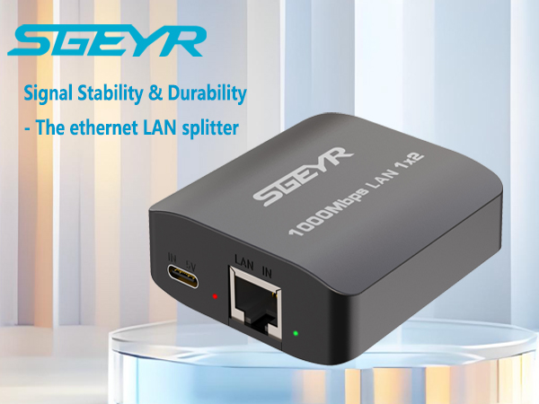 Ethernet Splitter 1 to 2 1000Mbps